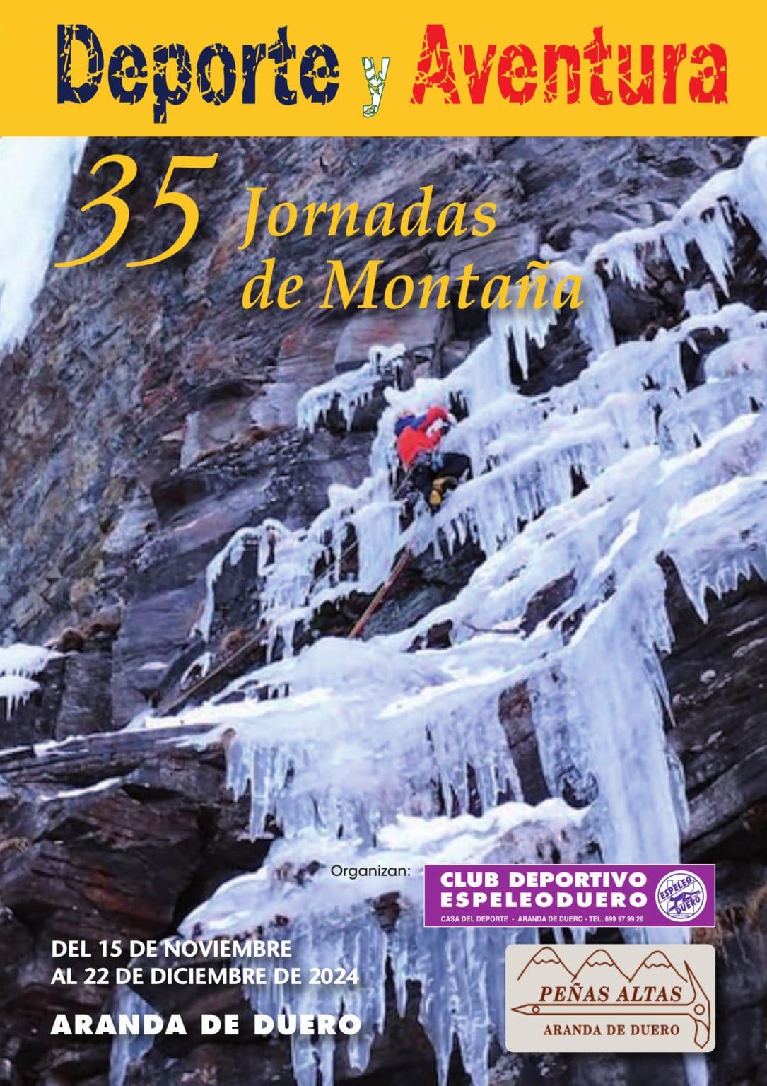 Cartel 35º Jornadas de montaña: El Camino Español en Bicicleta, de Milán a Luxemburgo