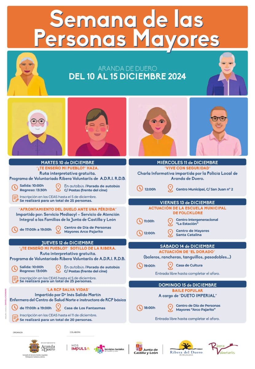 Cartel semana de las personas mayores