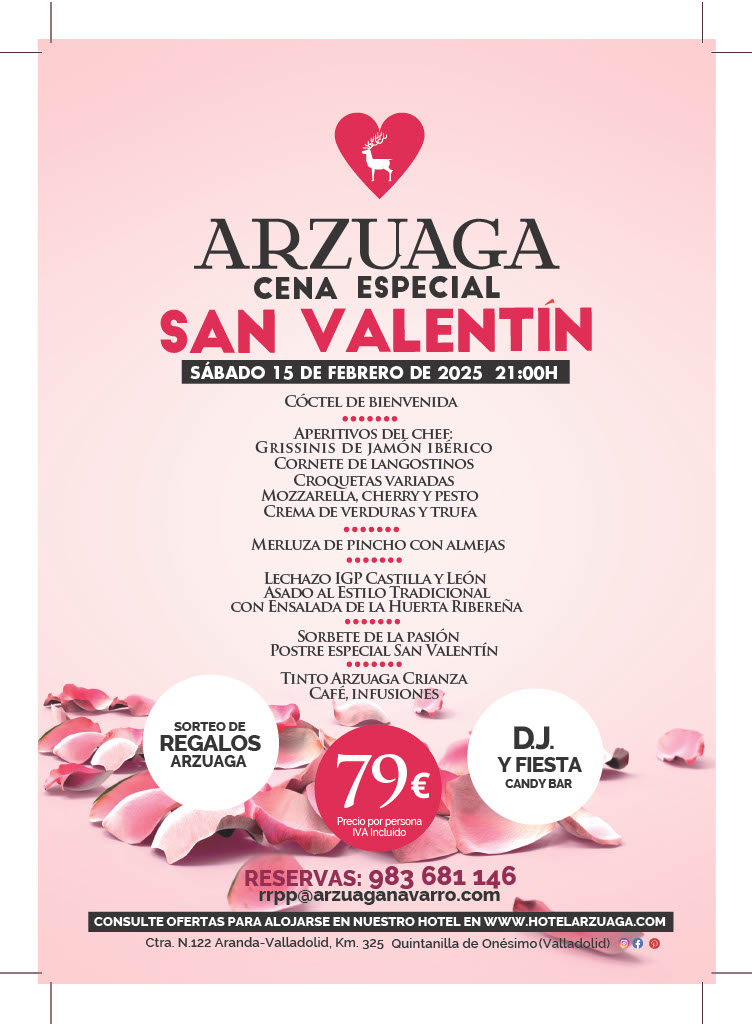 Cena Especial San Valentin- Bodegas Arzuaga